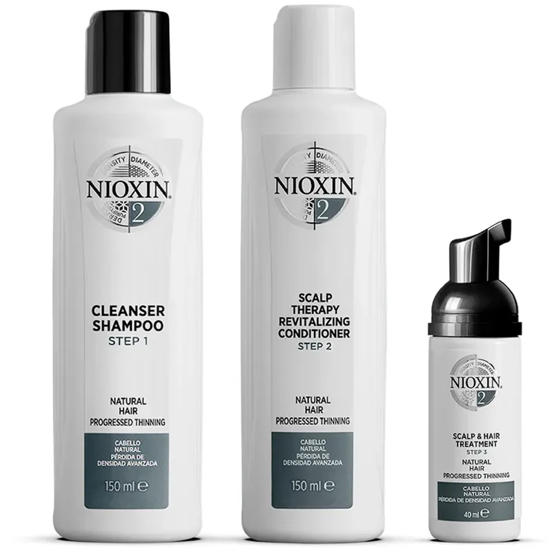 Kampanjahinta NioxinTrial Kit System 2Cleanser + Scalp Revitaliser + Scalp Treatment 340 ml
