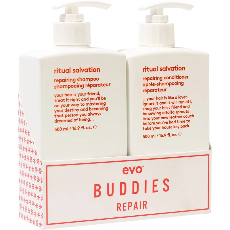 Alkuperäinen EvoBuddies RepairShampoo 500 ml & Conditioner 500 ml