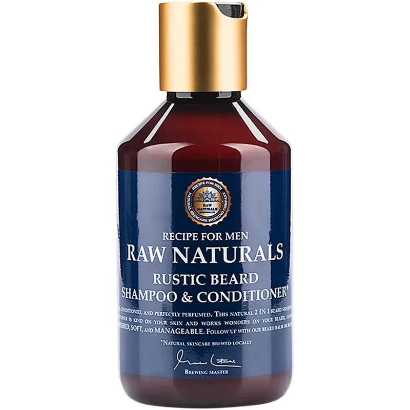 Tarjoushinta Raw Naturals by Recipe for MenRustic Beard Shampoo & Conditioner 250 ml