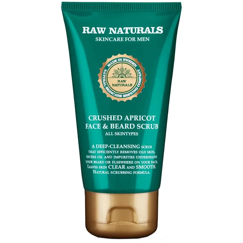 Raw Naturals by Recipe for MenCrushed Apricot Face & Beard Scrub 75 ml Flash-Tarjous