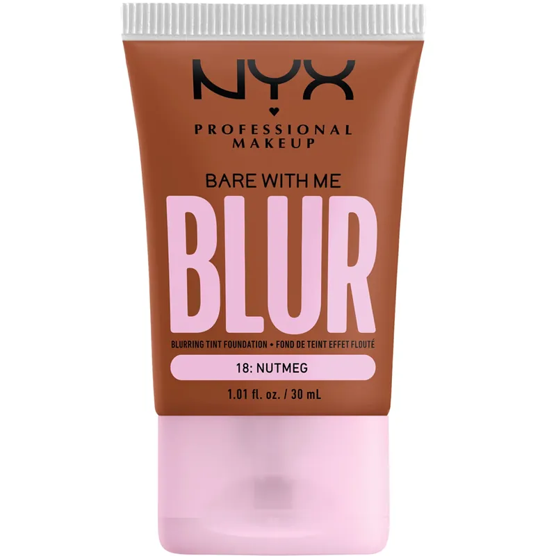 Viikonlopputarjous NYX Professional MakeupBare With Me Blur Tint Foundation18 Nutmeg 30 ml