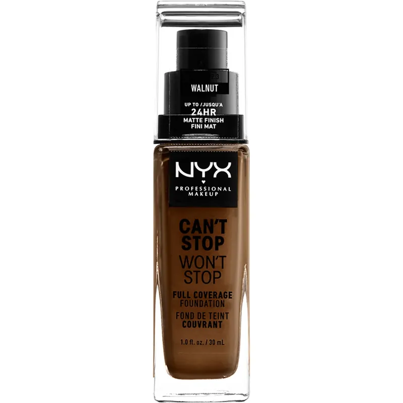 Viikonlopputarjous NYX Professional MakeupCan‘t Stop Won‘t Stop FoundationWalnut 30 ml