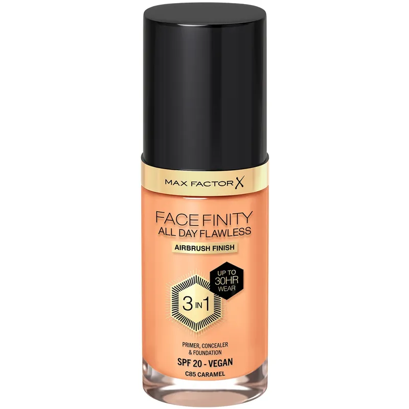 Kampanjahinta Max FactorAll Day Flawless 3in1 Foundation85 Caramel