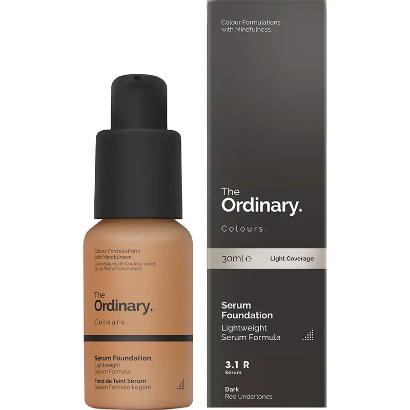 Uutuus The OrdinarySerum Foundation3.1 R Dark Red
