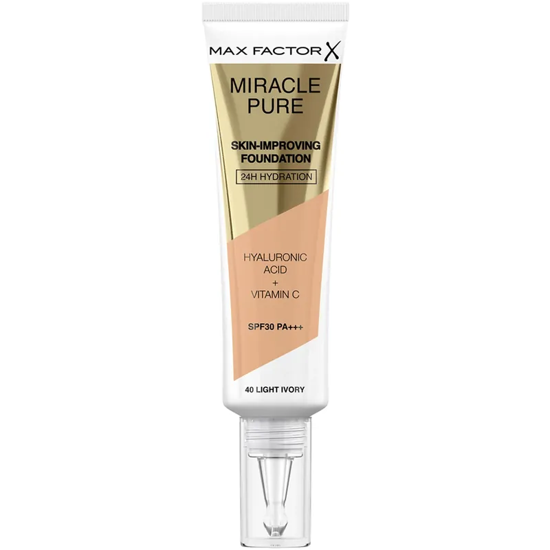 Kuuma Tarjous Max FactorMiracle Pure Foundation40 Light Ivory 30 ml