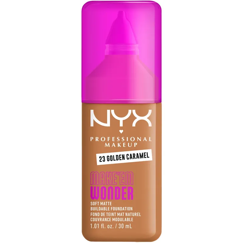Pakollinen (Must-Have) NYX Professional MakeupMake Em Wonder Foundation23 Golden Caramel 30 ml