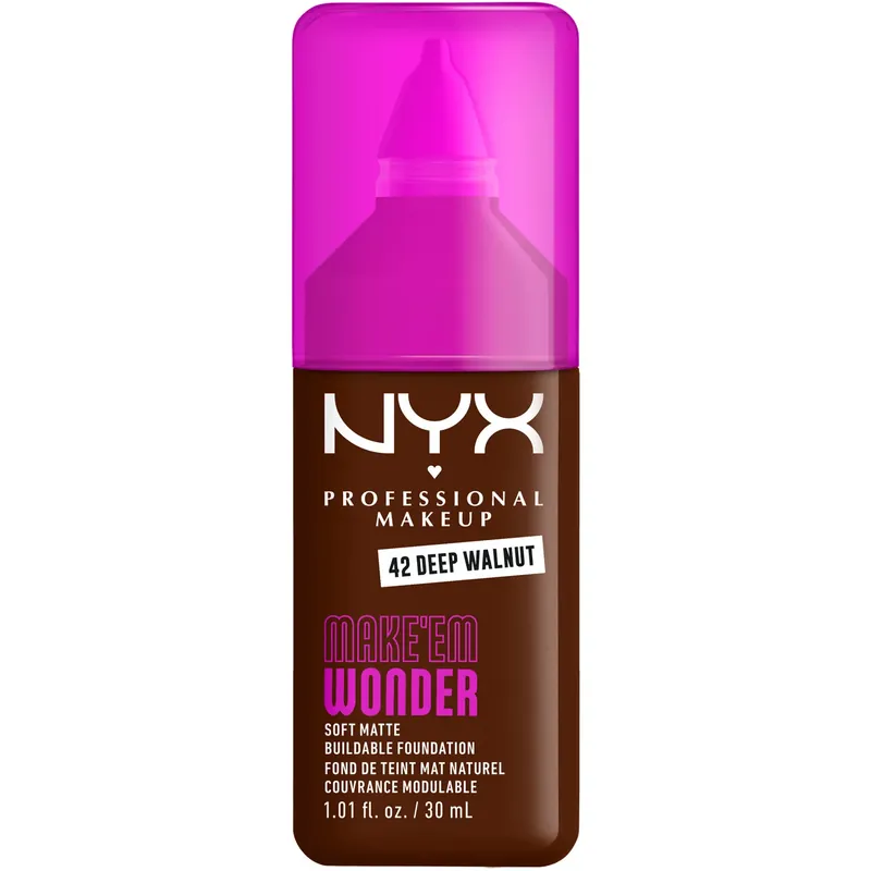 NYX Professional MakeupMake Em Wonder Foundation42 Deep Walnut 30 ml Heti Saatavilla