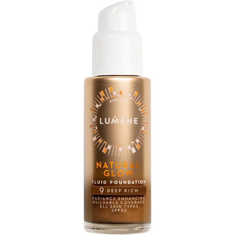 Osta Nyt LumeneNatural Glow Fluid Foundation SPF209 Deep Rich 30 ml