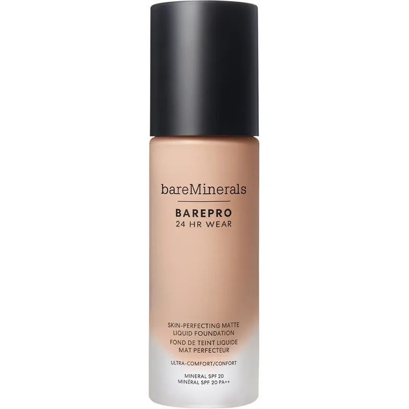 bareMineralsBarePro 24H Matte Liquid Foundation LightLight 25 Cool 30 ml Korkea Laatu