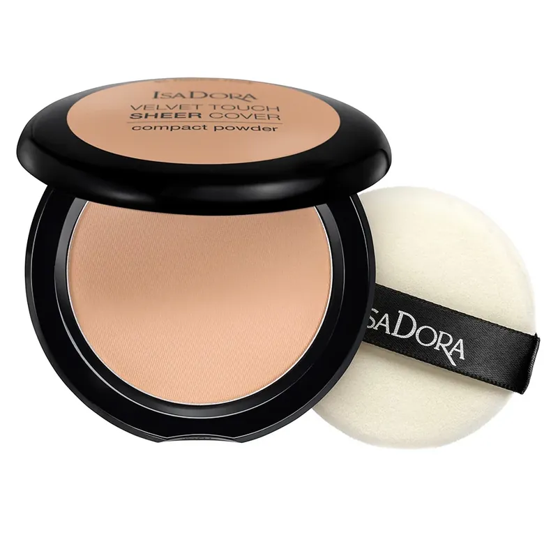 Halpa IsaDoraVelvet Touch Sheer Cover Compact PowderWarm Beige 10 g