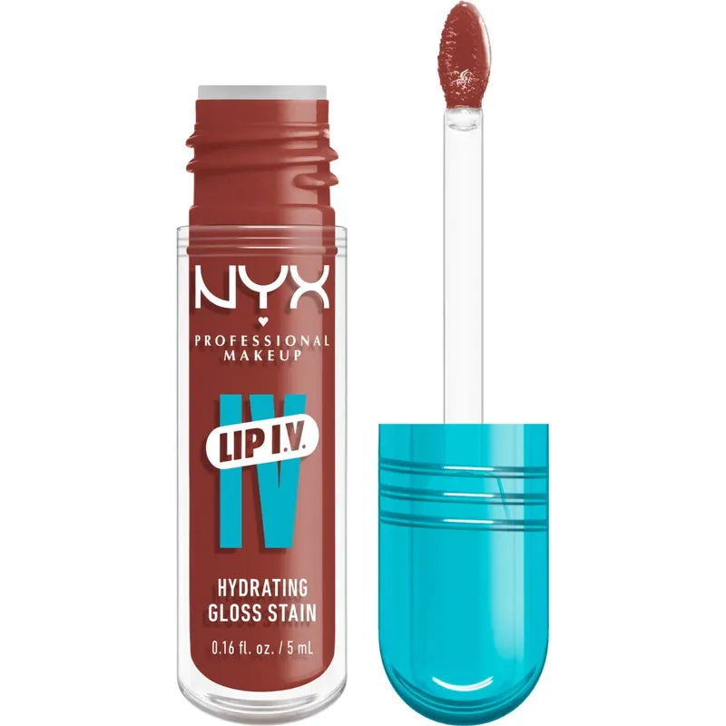 NYX Professional MakeupLip I.V. Hydrating Gloss Stain Lip gloss18 Drippin‘ Nude 5 g Osta Verkossa