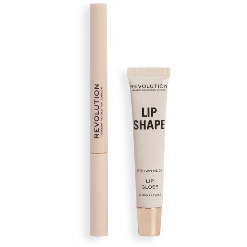 Kampanjahinta Makeup RevolutionLip Shape KitBrown Nude 10,5 ml