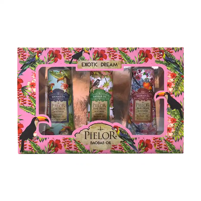 Pielor Exotic Dream Käsivoidesetti Pink Box 3kpl Kausialennus