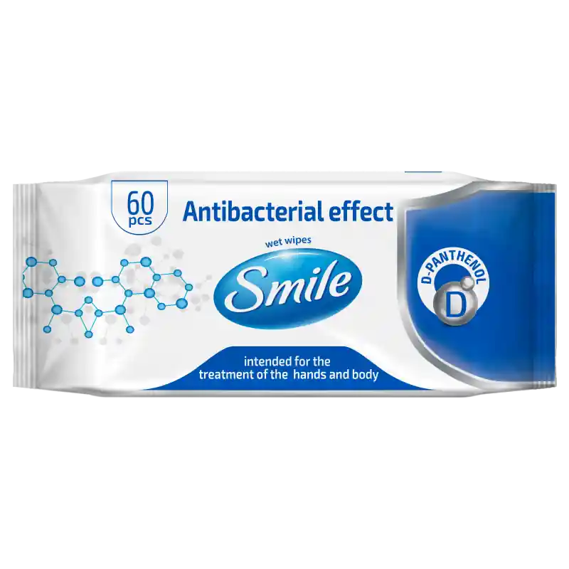 Asiakkaiden Suosikki Smile antibakteerinen desinfiointipyyhe käsien desinfiointiin 60kpl/20pkt