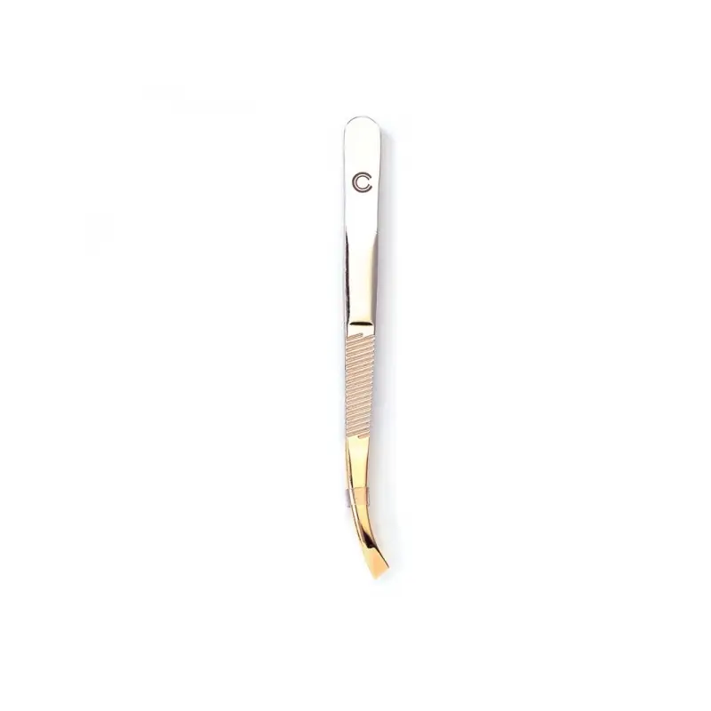 Rajoitettu Tarjous Basicare Pinsetit Curved Slant Tips Gold
