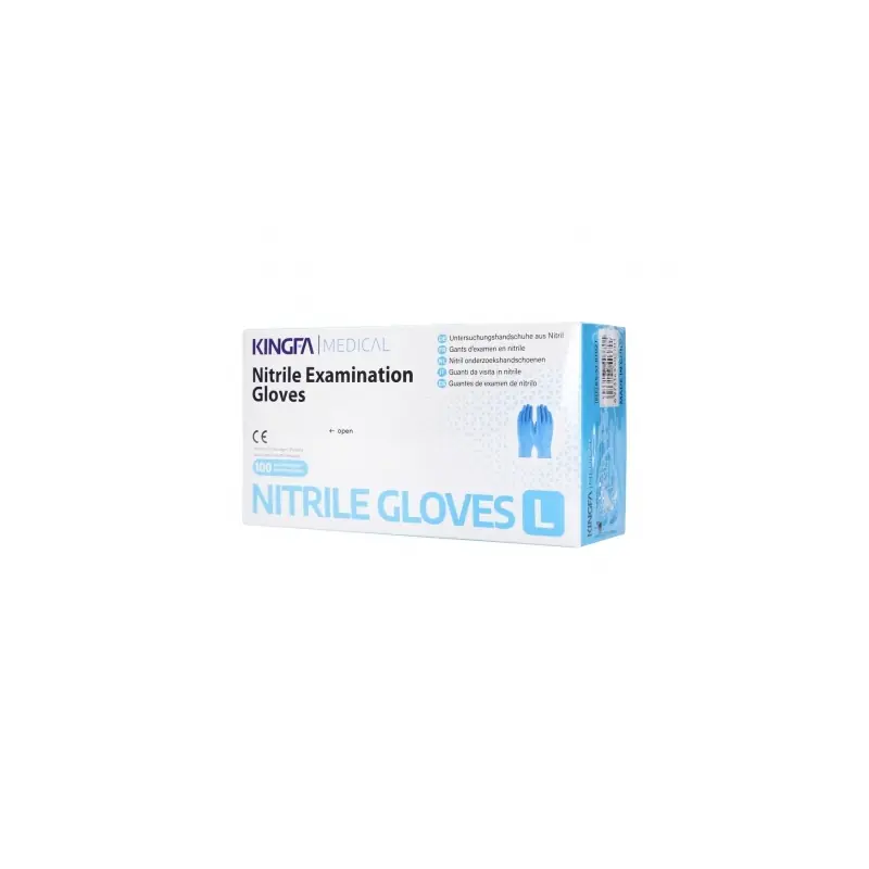 Kingfa Medical Disposable Nitrile Gloves Blue L 100pc Löytö