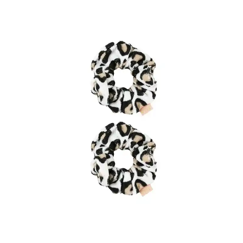 The Vintage Cosmetic Company Hair Scrunchies Leopard Print 2pcs Korkea Laatu