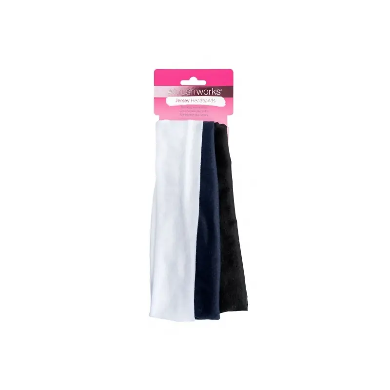 Brushworks Jersey Headbands 3 Pack Uusi Kokoelma