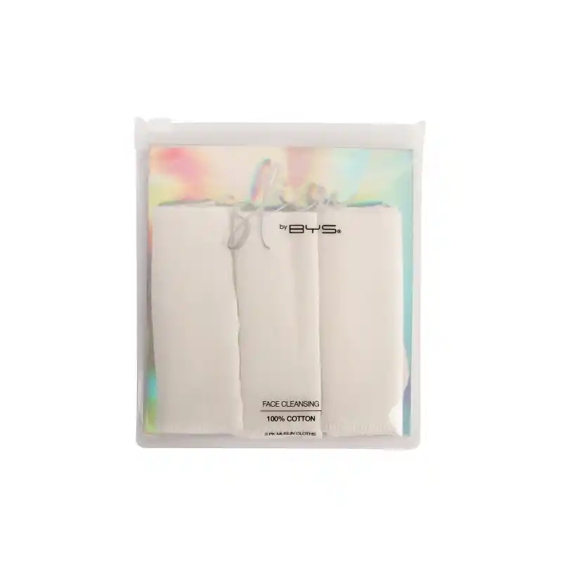 BYS Skin Face Cleansing 3Pk Muslin Cloths Tukkuhinta