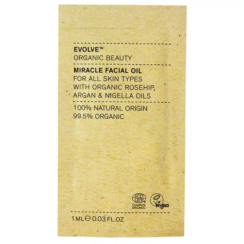 Evolve Organic Beauty Miracle Facial Oil kasvoöljy 1ml Näyte Suoraan Valmistajalta