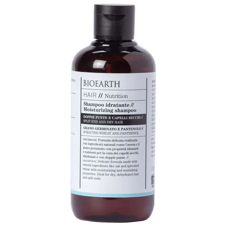 Bioearth HAIR 2.0 Moisturizing Shampoo Kosteuttava shampoo kuiville hiuksille 250ml Turvallinen Maksu