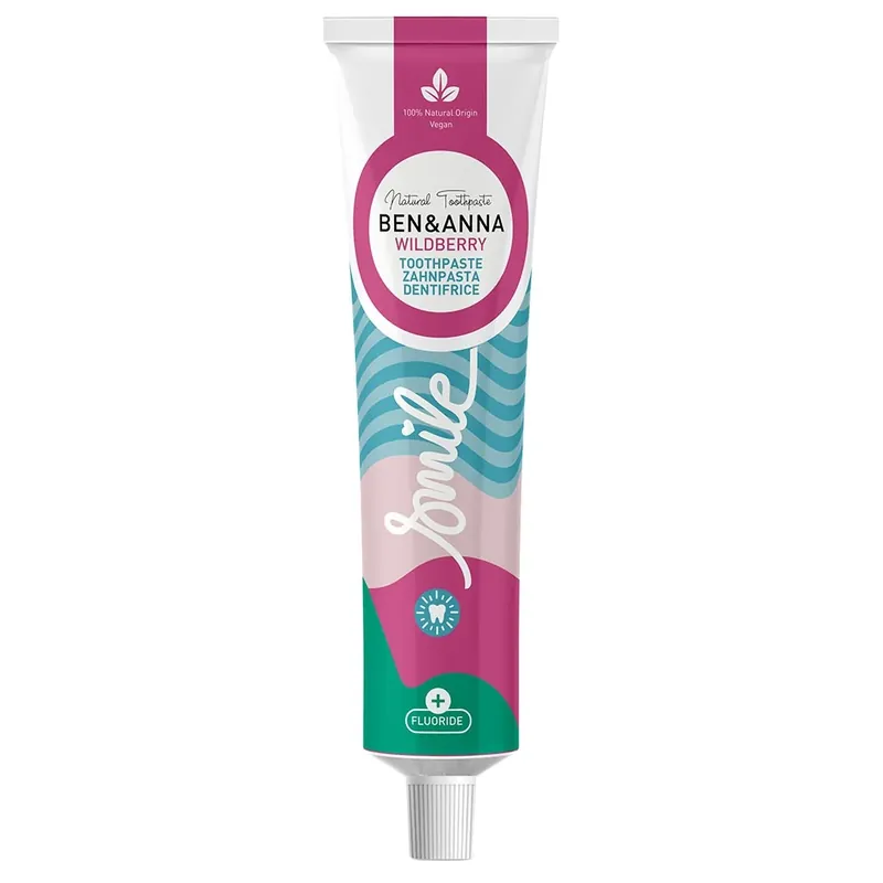 Sertifioitu Ben & Anna Toothpaste Hammastahna Alumiinituubissa Wild Berry 75ml
