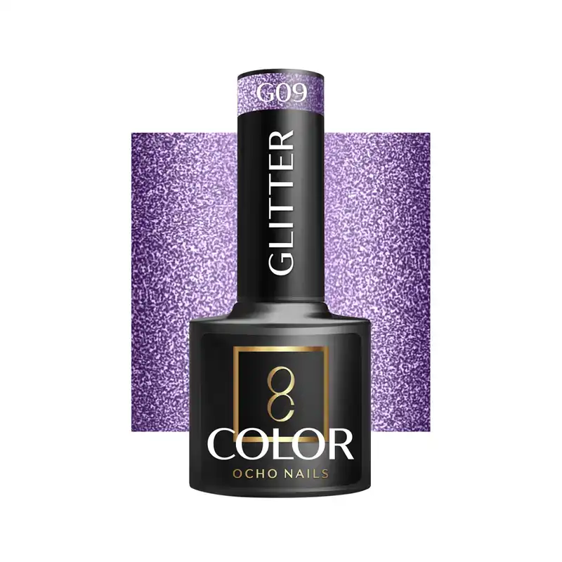 Ilmainen Palautus OCHO NAILS Glitter-hybridilakka G09, 5 g