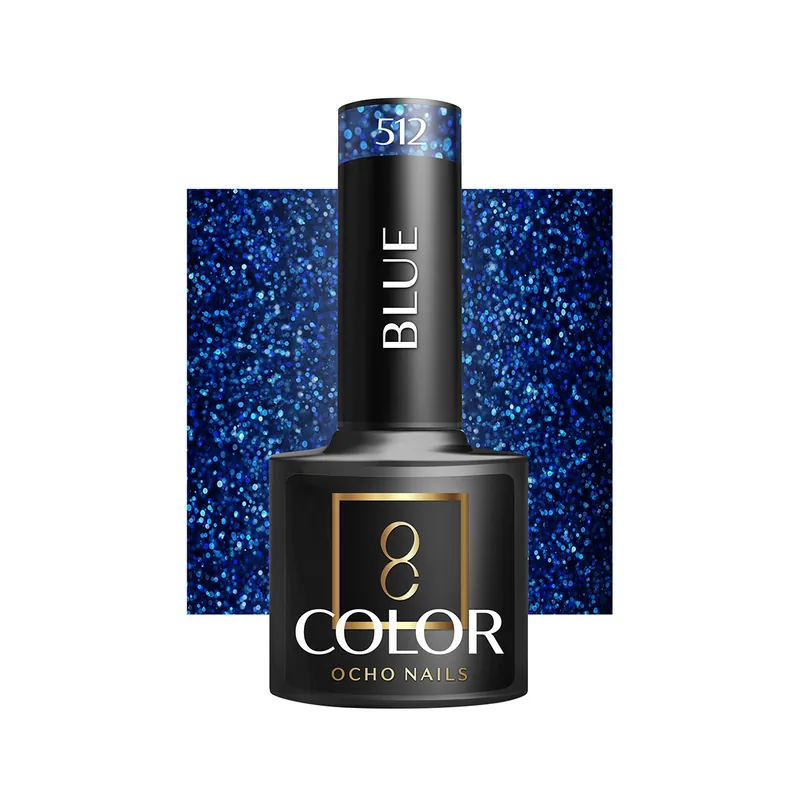 Loppuunmyynti OCHO NAILS hybridikynsilakka Sininen 512, 5 g