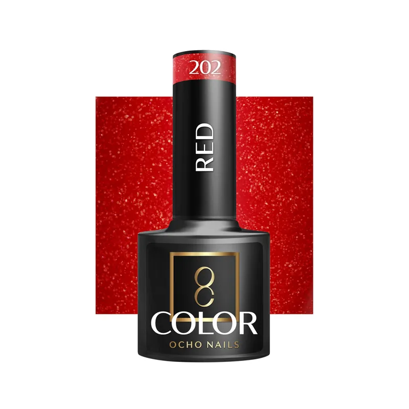 OCHO NAILS hybridi-kynsilakka Punainen 202, 5 g Sertifioitu