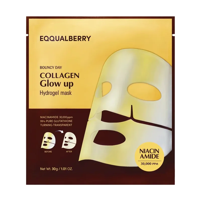 Flash-Tarjous EQQUALBERRY Collagen Glow Up Hydrogel Mask