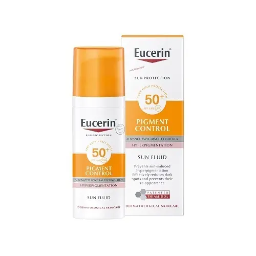 Uusi Kokoelma Eucerin Sun Pigment Control Fluid SPF50+ aurinkovoide 50 ml