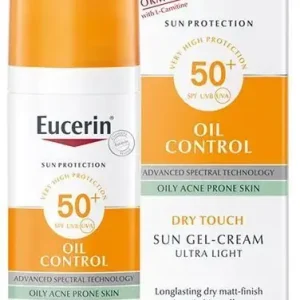 Tarjous Eucerin Sun Gel-Cream Oil Control rasvoittuvalle/akne iholle aurinkosuojavoide SPF 50+ 50 ml