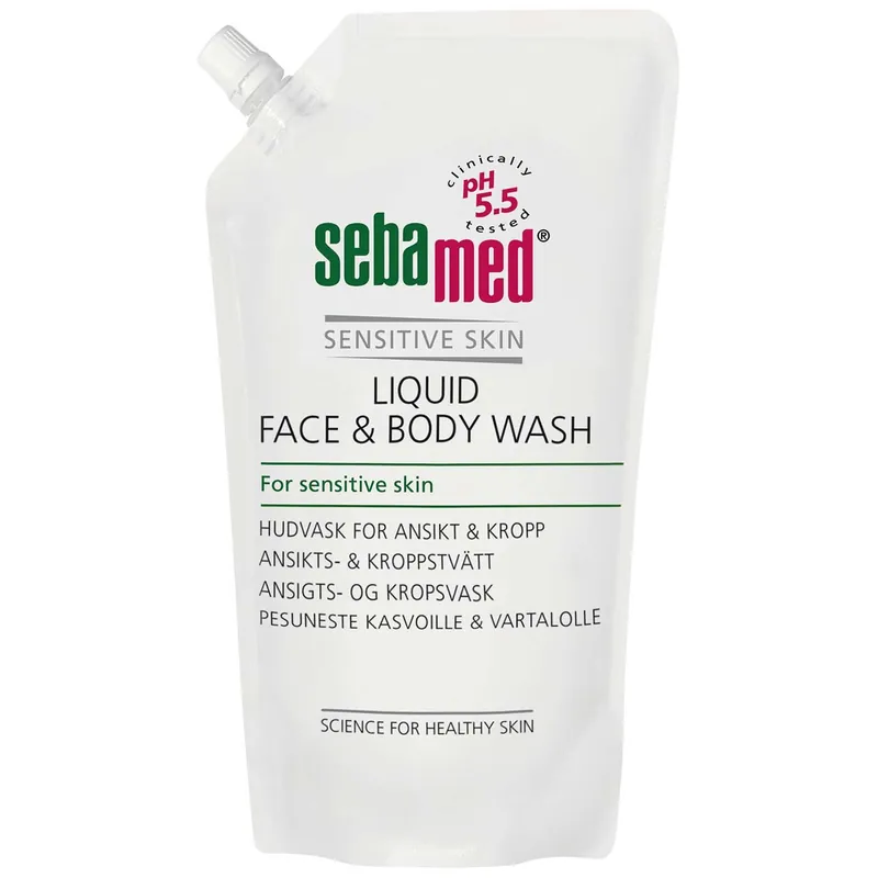 Merkkituote SEBAMED LIQUID FACE & BODY WASH REFILL TÄYTTÖPUSSI 1000 ML
