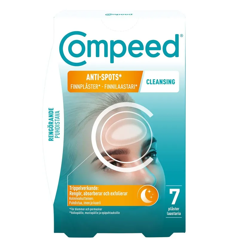 COMPEED ANTI-SPOTS CLEANSING 7 kpl Sertifioitu