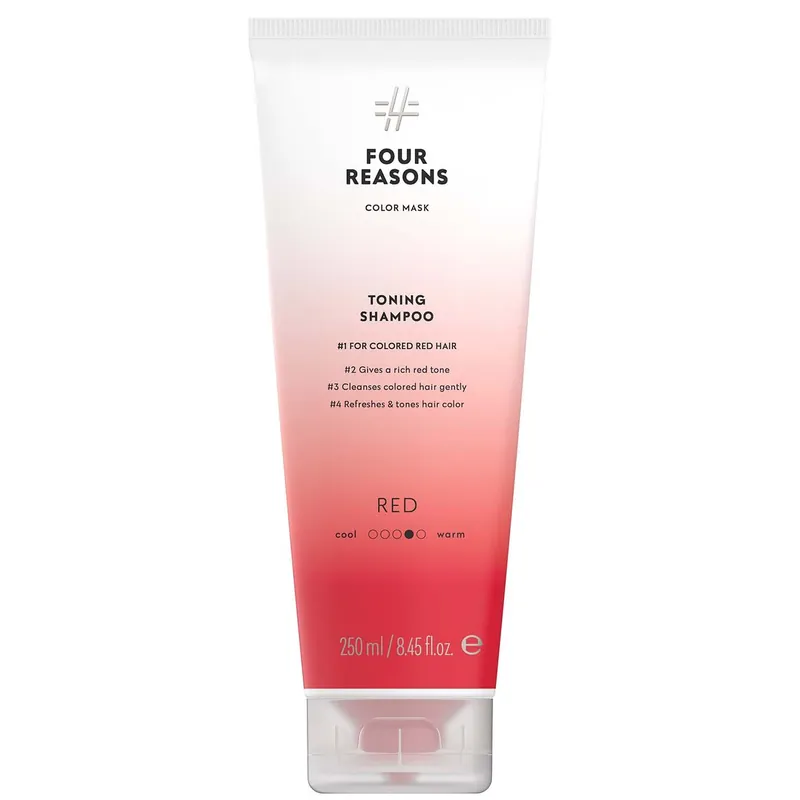 Asiakkaiden Suosikki FOUR REASONS COLOR MASK TONING SHAMPOO RED 250 ML