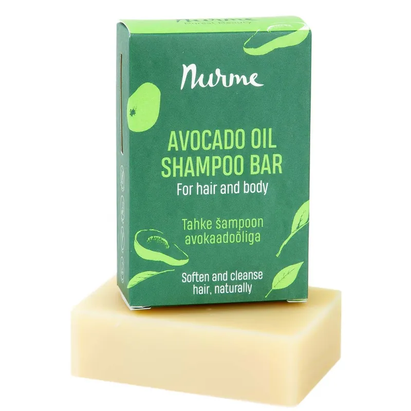 Suoraan Valmistajalta NURME AVOCADO OIL SHAMPOO BAR MATKAPAKKAUS SHAMPOO 100 G