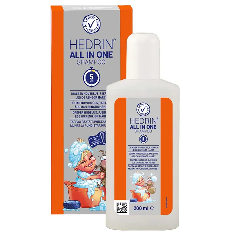 Turvallinen Maksu HEDRIN ALL IN ONE SHAMPOO 200 ml
