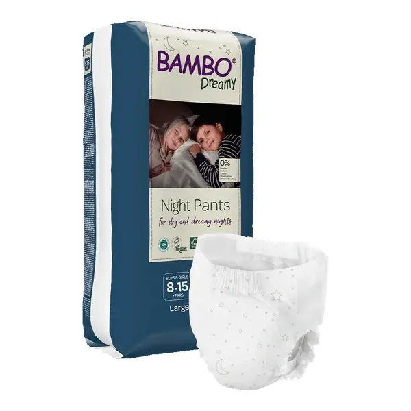 Bambo Dreamy Unisex yövaippa 8–15 v lapsille 10kpl Kuuma Tarjous