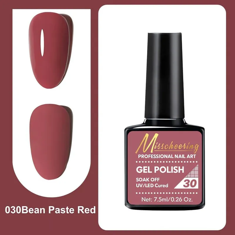 Misscheering Professional Nail Art Gel Polish 30 Bean Paste Red Älä Missaa