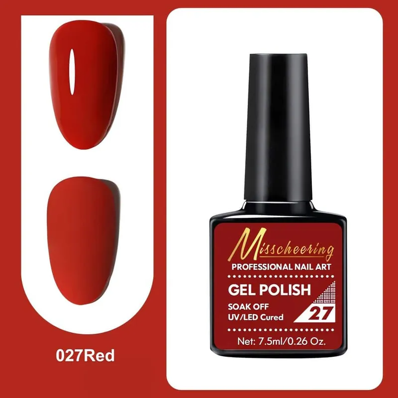 Misscheering Professional Nail Art Gel Polish 27 Red Lähetetään Heti