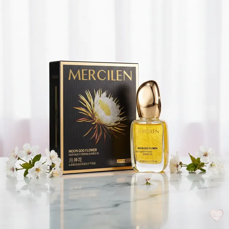 Tilaa Nyt Mercilen Moon God Flower Bubble Oil – Kosteuttava kasvoöljy 40ml