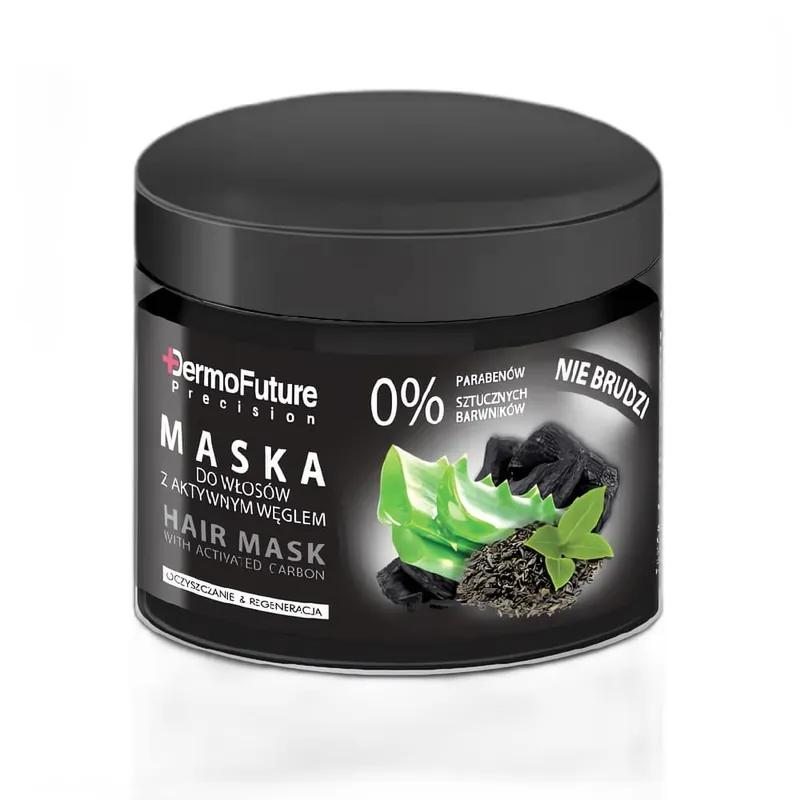 DermoFuture Hiusnaamio Aktiivihiilellä, 300g Uutuus