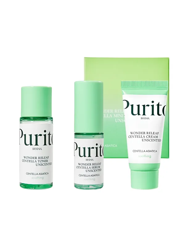 Turvallinen Maksu Purito SEOUL Centella Unscented Mini Kit