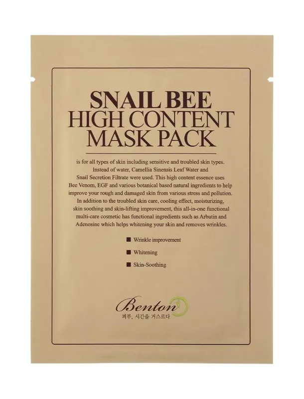 Benton Snail Bee High Content Mask Pack Halpa Hinta