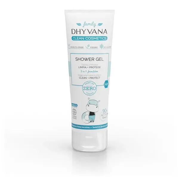Viimeinen Mahdollisuus Dhyvana Family suihkugeeli 200 ml sitruunamelissa-salvia, sulfaatiton
