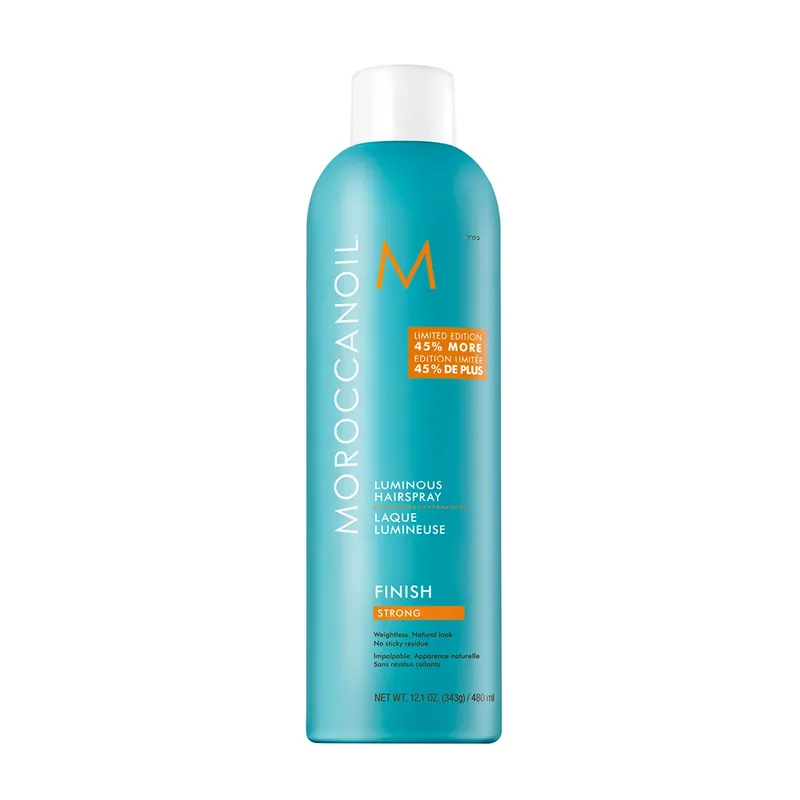 MOROCCANOIL Luminous Hairspray JUMBO - Valovoimainen hiuskiinne, strong 480 ml Ilmainen Palautus