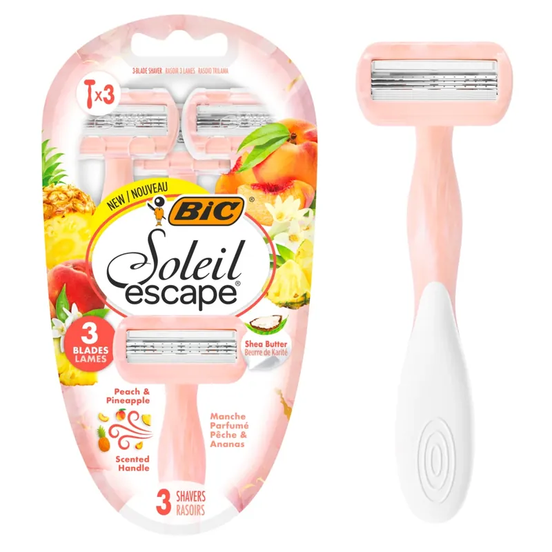 Edullinen BIC Soleil Escape Peach & Pineapple-varsiterä 3-pack 3 teräinen