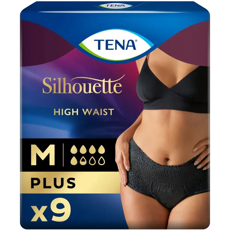 TENA SILHUETTE LADY 9 PANTS M BLACK Korkea Laatu