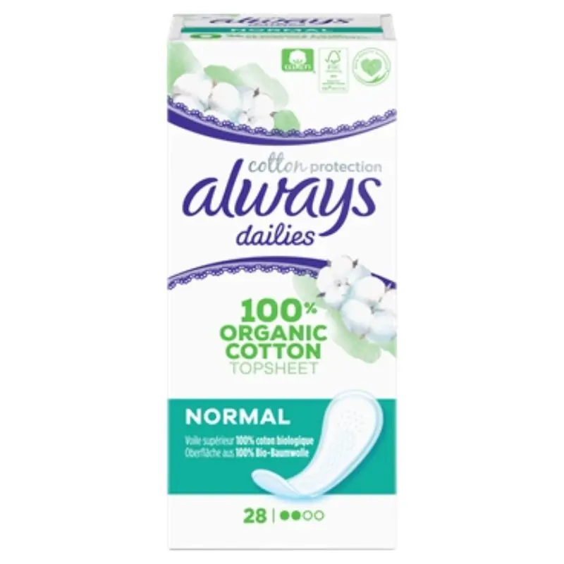 ALWAYS COTTON PROTECTION NORMAL PIKKUHOUSUNSUOJA 28KPL Korkea Laatu