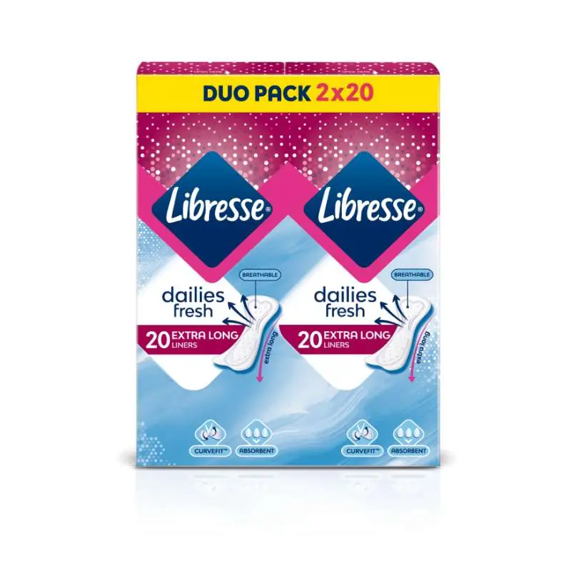 LIBRESSE DAILIES FRESH 40 KPL EXTRA LONG Tilaa Heti